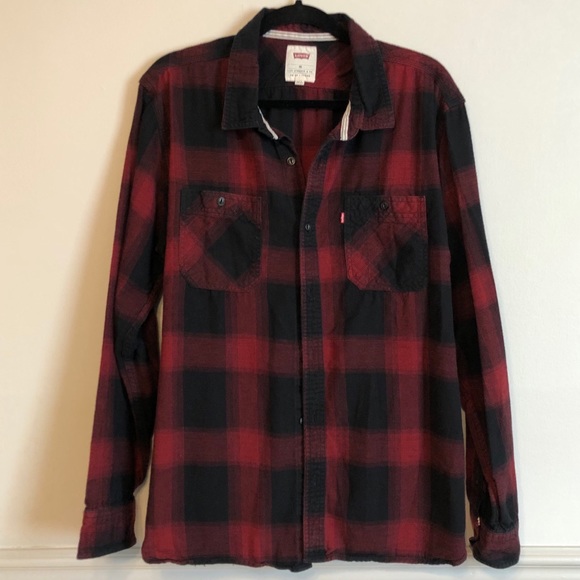 XXL Mens Levi’s Twill Plaid Button Down Shirt - Picture 6 of 10